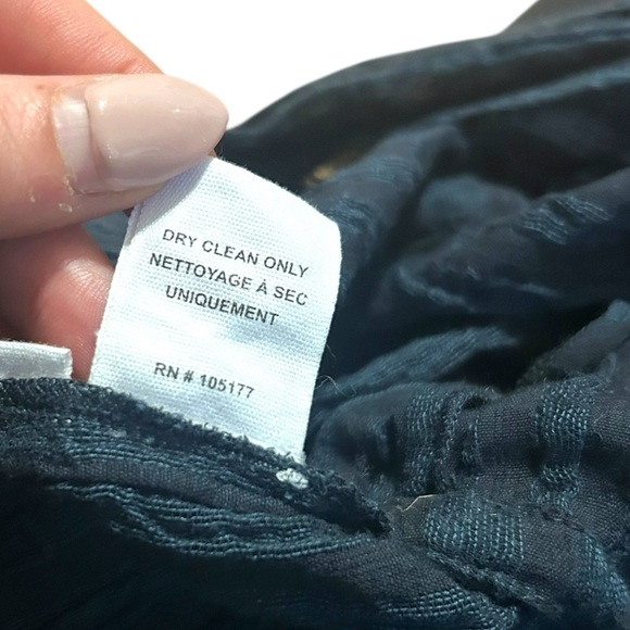 Ulla Johnson Navy Striped Jumpsuit Size 8 NWOT Tassels V Neck - Picture 11 of 11